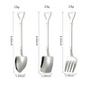 Shovel Spoon Fork Set, 3 Pieces Food Grade Stainless Steel
