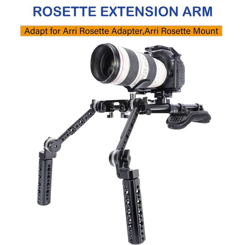 NICEYRIG Rosette Extension Arm with Nato Rail & Locating Holes