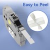 3pack 12mm 0.47 TZe TZ Tape Laminated White Label Maker