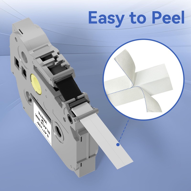 3pack 12mm 0.47 TZe TZ Tape Laminated White Label Maker