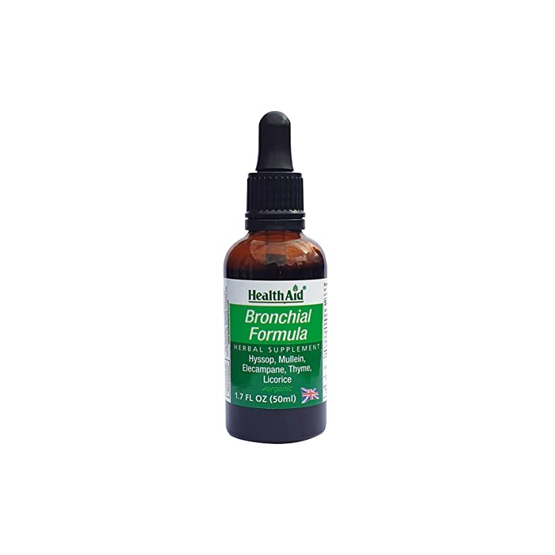 HealthAid Bronchial Formula, 1.7 oz, Herbal Respiratory Support with Hyssop,