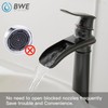 BWE Bathroom Vessel Sink Faucet Waterfall Spout Single Handle One