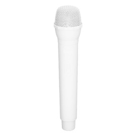 Fake Microphone Prop, Plastic Karaoke Fun Stage Costume Prop, Simulated Microphone, for Karaoke Fun or Costume Prop (White)