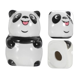 SHOWERORO Cartoon Panda Shape Ceramic Pepper Shaker Seasoning Jars Set Salt Bottle Kitchen Gadget