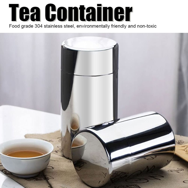 Kitchen Canister Set, 550ml Stainless Steel Food Storage Container Portable