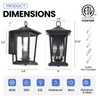 Smeike Dusk to Dawn Outdoor Wall Lantern, Large Exterior Wall