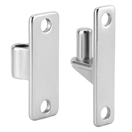 QWORK Farm Fence Gate Hinges, 4-Pieces 304 Stainless Steel Wall Mount Gate Hinges, 600lbs Capacity, for Fence, Barn, Square Wooden Posts