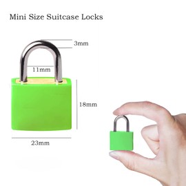 Suitcase Locks with Keys-LeFeirr Luggage Small Padlock Keyed for Travel Gym Locker Bags Holiday Cases,Pack of 2 (Green)