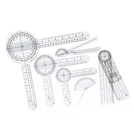 Medical Goniometer Set, 6PCS Transparent Medical Angle Ruler for Orthopedics