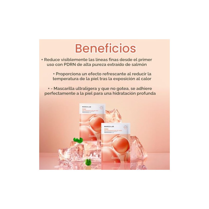 Centellian24 PDRN Skin Tightening Glow Gel Mask, 5 Piezas