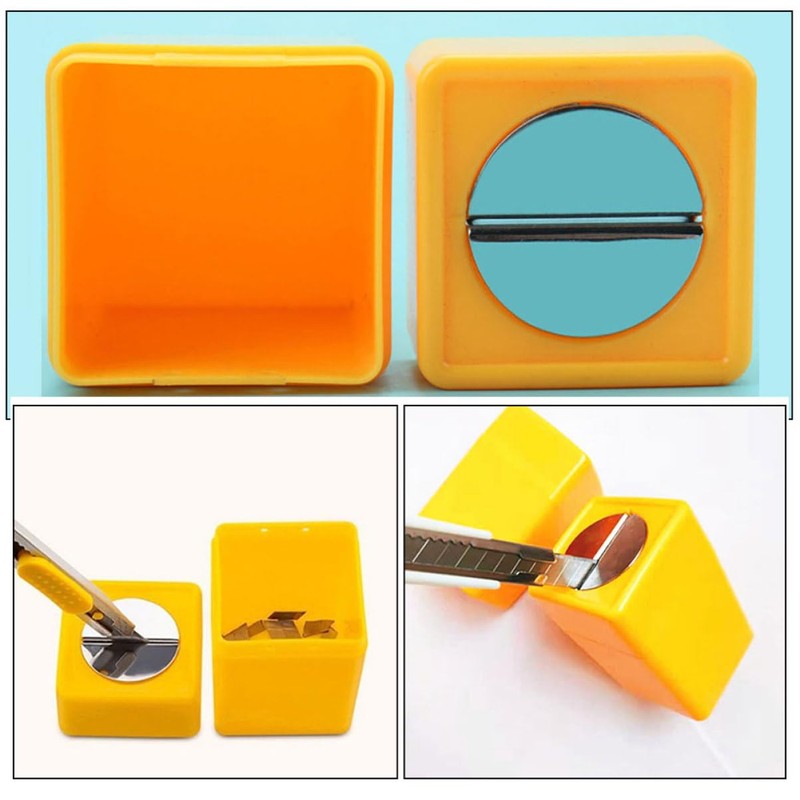 OHPHCALL Safety Blade Disposal Box 4pcs Storage Bank Recycling Tin