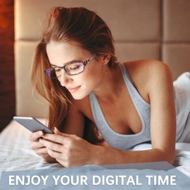 VIDEBLA 6 Pack Reading Glasses Blue Light Blocking for Women Men Fashion Pattern Print Eyeglasses with 6 Leather Case (Mix-3(6glasses 6 Holster), 1.00, multiplier_x)