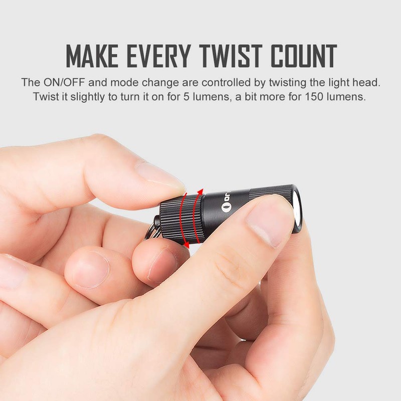 OLIGHT i1R 2 EOS 150 Lumens Tiny Rechargeable Keychain Flashlight