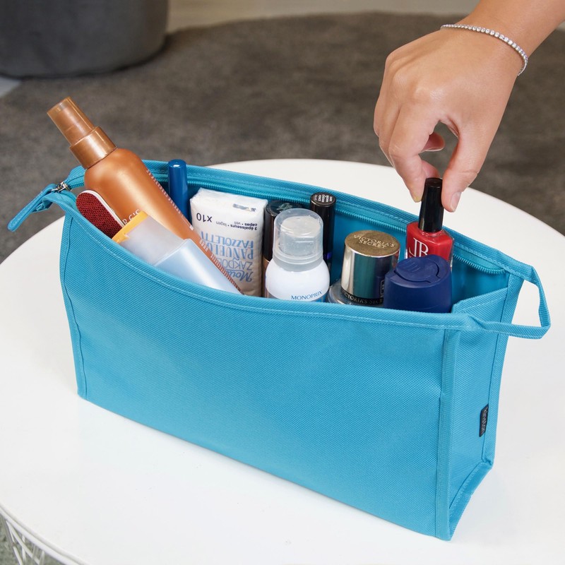 Large Waterproof Textile Toiletry Bag Cosmetic Bag for Travel -
