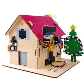 HOLASMART Microbit Smart Home Kit for Microbit V1 and V2,STEM Education Kit with Online Tutorial(Without Micro:bit and AAA Battery),Red