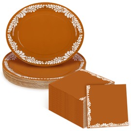 50 Pcs Platos De Barro Mexicanos Mexican Paper Plates and Napkins set Cielito Lindo Party Decoration 10" x 12" Disposable Oval Mexican Paper Plate Cinco De Mayo Decorations for Wedding Birthday Party