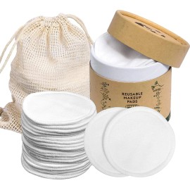 20pcs Pads Discos Desmaquillantes Reutilizables Fibra Bambu