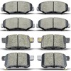 AnnoVinco 8PCS Front Rear Ceramic Brake Pads Replacement Kit Fits