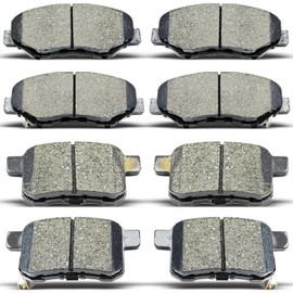 AnnoVinco 8PCS Front Rear Ceramic Brake Pads Replacement Kit Fits 2011-2017 For Honda Accord (D914 D1451)