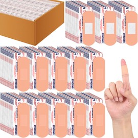 1000 Pcs 1" X 3" Adhesive Bandages Bulk Waterproof Adhesive Breathable Bandages for Sensitive Skin School Nurses Businesses Travel First Aid Kits Homeless Care Supplies Donations