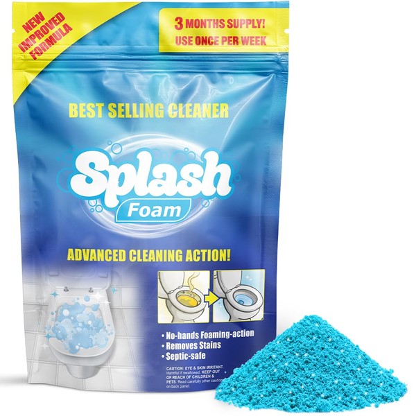 Splash Foam Toilet Cleaner - Self Activating Miracle Powder for