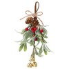 Artificial Mistletoe Christmas Decor - Christmas Ornaments with Bells Red