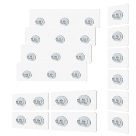 Qgond 14-Pack Shower Caddy Adhesive Replacement - Strong Adhesive Hooks for Shower Shelves, Soap Holders, Bathroom & Kitchen Racks - PC Material, Easy Install & Remove, 40LB Load Capacity