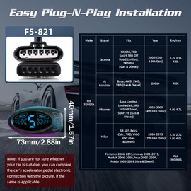 MAIMEIMI Throttle Response Controller 9 Drive 10-Mode Universal Car Electronic Racing Pedal Accelerator Compatible with Toyota Tacoma FJ Cruiser 4Runner Hilux Fortuner Innova Prado