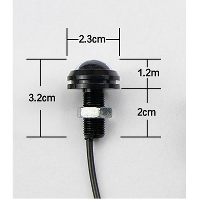 J'z court Daylight LED Waterproof Eagle Eye Large Ball 23mm