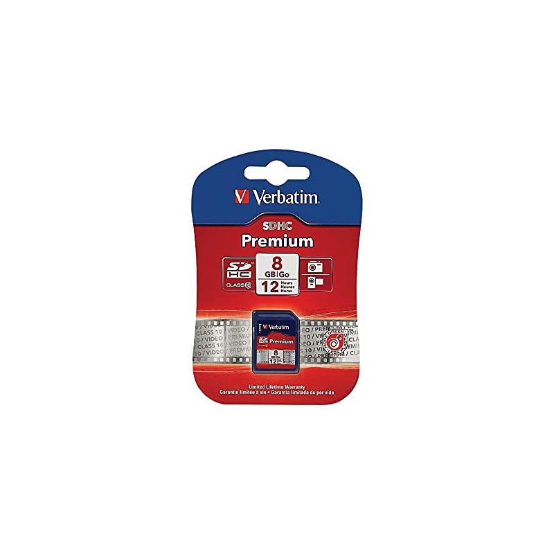 Verbatim 8GB Premium SDHC Memory Card, UHS-I V10 U1 Class