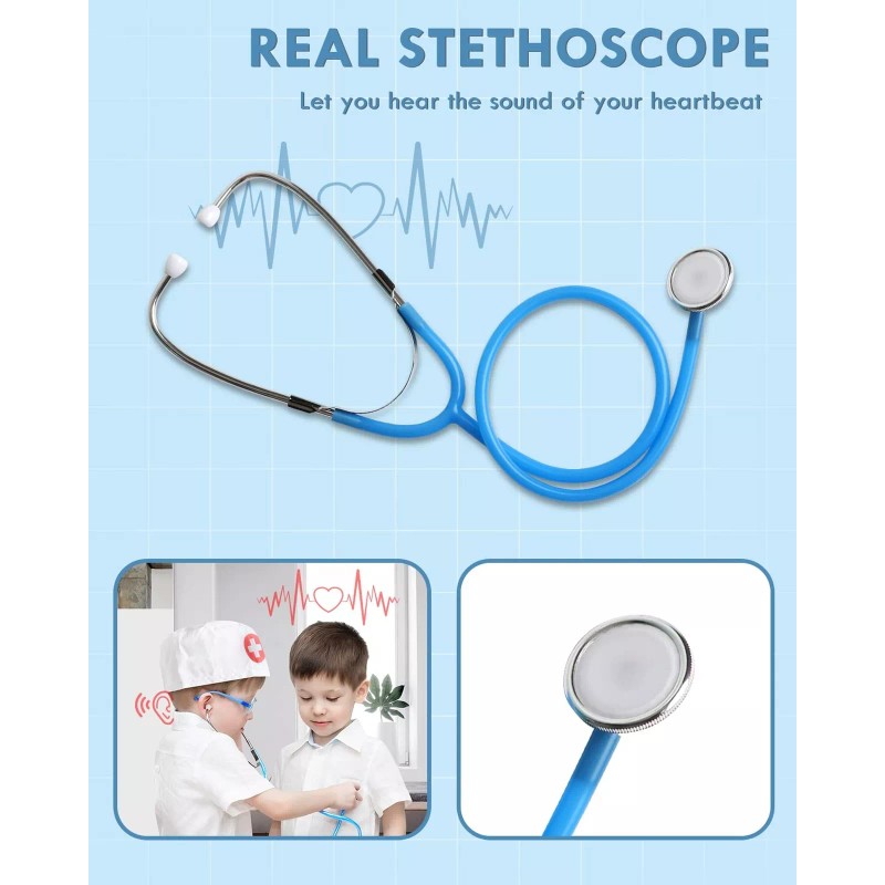 Lehoo Castle Doctor Kit for Kids Realistic, Kids Doctor Kit