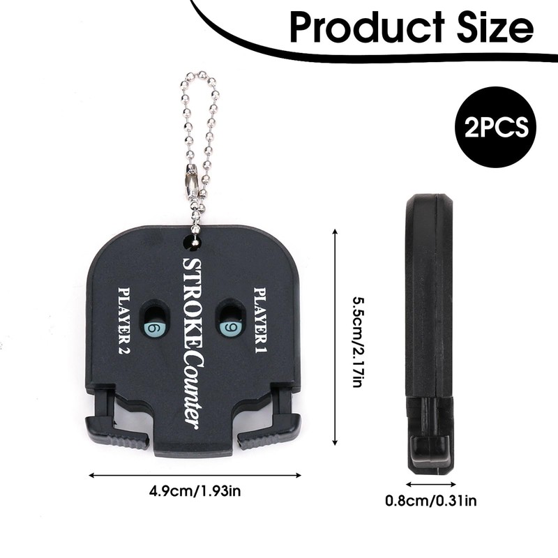 Golf Score Counter Stroke Counter, 2 Pieces Score Counter Golf