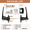 Probrico 2 Pack Entrance Door Levers Door Lock in Black,