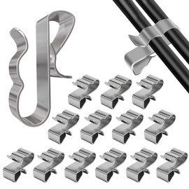 Pack of 50 Trailer Frame Wire Clamps, Photovoltaic Cable Clips, Cable Holder, Stainless Steel Solar PV Cable Clips, Solar Module Fixation Clips, Suitable for Cable Assembly