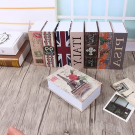 Dictionary Secret Book, Portable Storage Box for Cash Jewellery, 18 x 11.5 x 5.5 cm, for Home, Office (Tour Eiffel Type)