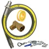 SPARES2GO Universal Oven Cooker Gas Supply Pipe Hose, PTFE Tape,