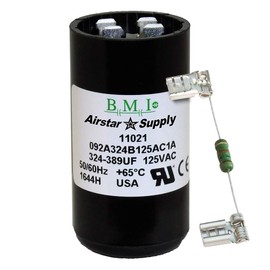 324-389 uF x 110 125 VAC - BMI/USA Start Capacitor # 092A324B125AC1A with Bleed Resistor