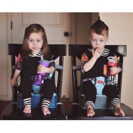 Nuby Easy Go Booster Seat - Travel Booster Seat for Babies and Toddlers - Holds Up to 35 Pounds - 9+ Months - Blue