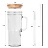 Glass Cup with handle - 24oz Tumbler glass cup with