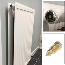 Create idea 10Pcs Heating Radiator Bleed Screw Repair Kit, Rotating Threaded Control for Bleed Valve Plug Reducing Pressure Venting-Brass