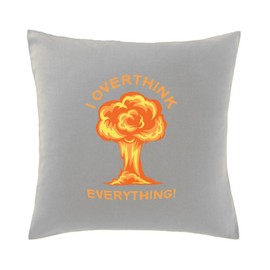 Hippowarehouse I overthink everything! Printed bedroom accessory cushion cover case 41x41cm