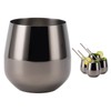 Stainless Steel Wine Glass Stemless Egg Shape 550ml Unbreakable Portable