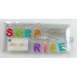 Party Time SUPRISE Party String Lights 6.6ft Reusable Décor Special Occasion & Birthday