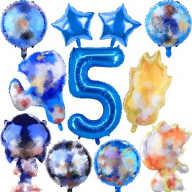 Deburtstag Decoration 5 Years, Soni Balloons Birthday, Decoration Children's Birthday with 5 Years Balloons, 5 Years Decoration Birthday Boy, 5th Birthday Decoration for Boys and Girls