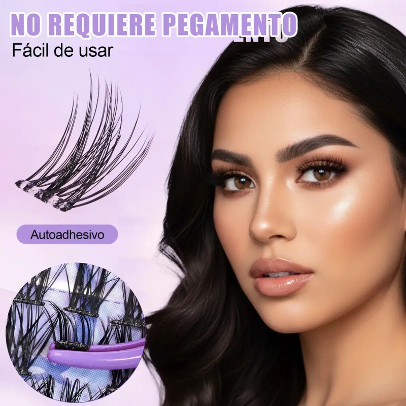 Kit Diy Extensión De Pestañas Autoadhesivas Con Pinzas