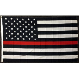 3x5 American US Flag Red Line Firefighter Lives Matter Flag Fire and Rescue USA