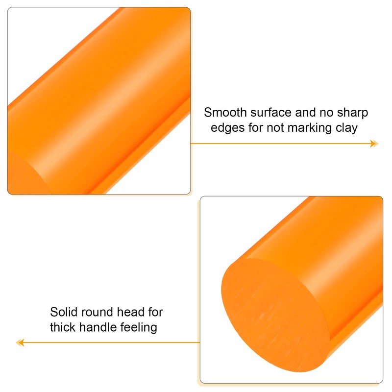 sourcing map 6 x 1 Inch Acrylic Clay Roll Solid