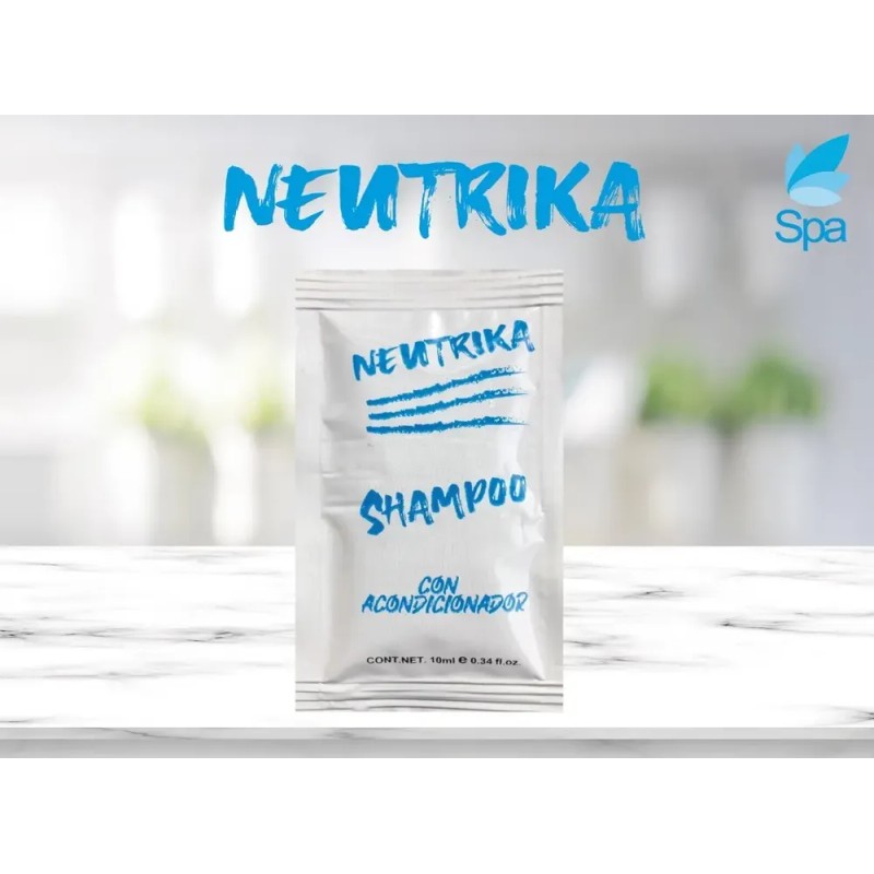 Amenidades Hoteleras Shampoo Sachet Sobre 10ml - 300 Pzas.