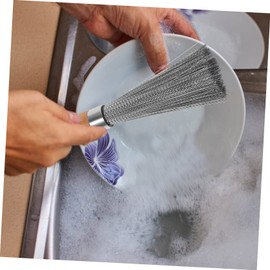 BESPORTBLE Stainless Steel Cookware Brush Handle Kitchen Cleaning Tool for Pots Pans and Grills Heavy Duty Scrubber for Dish Washing and Maintenance