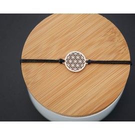 Nuoli® Women and Girls’ Flower of Life Bracelet, Silver (Handmade in Germany)